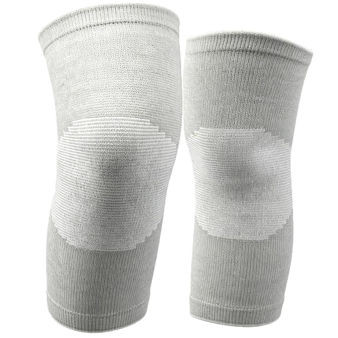 Onecompress - One Compress Premium Bamboo Knee Sleeve 2-pack Original(Medium(55-75KG)) (Gray, M)