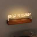 CoolGift Mart Now Playing Vinyl Record Stand Wall Mount, Light up Record Holder, Wooden Acrylic Display with Warm White Lights for Albums, Room Decor, for Vinyl Lovers