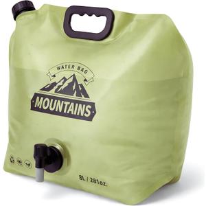2 x Camping Water Container 2 Gallon Collapsible Water Jug with Spout - Reusable Plastic Flasks, Foldable Empty Gallon Jug for Water Storage, Water Bag for Outdoor Hiking Emergency Prep (1 Pack)