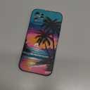 Cute Case for iPhone 17 Case for Women Girls with Iridescent Cloud Pattern Design, Aesthetic Trendy Girly Matte Glitter Sparkly Rainbow Rectangle Protective Phone Cover, Sun Set Sky