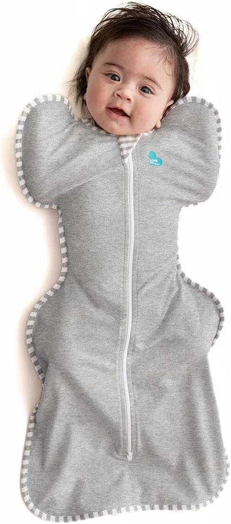 Love to Dream Swaddle UP, Baby Sleep Sack, Self-Soothing Swaddles for Newborns, Improves Sleep, Snug Fit Helps Calm Startle Reflex, Newborn Essentials for Baby, 1.0 TOG, 13-19 lbs, Gray, Medium 