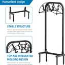 Garden Hose Holder, Water Hose Holder with 4 Spikes, Hose Reel Holds 150ft Hose, Freestanding, Heavy Duty Hose Stand Hose Hanger Hose Storage Hose Organizer for Outside Lawn Yard