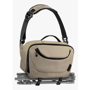 TAAOKA Camera Sling Bag,Waterproof Camera Case with Tripod Holder,Lightweight DSLR/SLR/Mirrorless Camera Bags Crossbody for photographers-Coffee