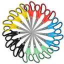 Westcott 8" Straight Stainless Steel Soft Handle Scissors, Assorted Colors, Pack of 11