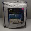 Serta Simply Clean Lightweight 7 Piece Pleated Bed in a Bag for All Season, King, Grey