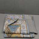 Blue Small Washable Area Rug for Entryway, 2x3 Boho Non-Slip Indoor Kitchen Rugs, Moroccan Floral Trellis Carpet Soft Low Pile Vintage Throw Mat for Bedroom Bathroom Front Door