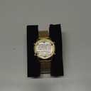 Women's Step Counter Pedometer Watch with Stainless Steel Bracelet, Stylish Design, No App, No Charging Needed for Step, Calorie, Distance, Alarm, Countdown TimerTU-2401 (Gold)