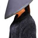 Coolie Hat for Men Women - Funny Party HatsConical HatRice Farmer Hats Black-Samurai Hat-Bamboo Hat