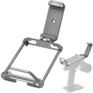 Hobby Fans Metal Protector Frame with Phone Holder Fit for Flysky FS-NB4 RC Car Transmitter Screen Protective Bracket Holder Remote Controller Upgrade Parts Accessories (Black)