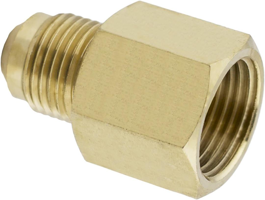 LASCO 17-5847 1/2-Inch Female Flare by 3/8-Inch Male Flare Brass Adapter