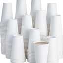 LITOPAK 210 Pack 16 oz Disposable Paper Coffee Cup, Hot/Cold Beverage Drinking Cups for Water, White Paper Hot Coffee Cups, Suitable for Party, Picnic, Travel, and Events