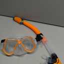 Diving Goggles, Snorkeling Breathing Tube Set, Men's and Women's New Large Frame Silicone Surface Mirror, Snorkeling mask, Diving Glasses (Pearly Orange Transparent)