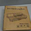 MAJALiS Expandable Stainless Steel Over The Sink Dish Drying Rack for Small Kitchen, Counter Space Saving Compact Plate Drain Strainer In Metal Adjustable Wire Drainer Hanging Inside Sink Dryer Holder (Silver)