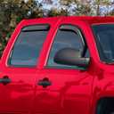 Voron Glass in-Channel Extra Durable Rain Guards for Trucks Chevrolet (Chevy) Silverado/GMC Sierra 2007-2013 Crew Cab, Window Deflectors, Vent Window Visors, 4 Pieces - 220002