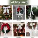 White Wreath Sash, Wreaths Scarf Blank Wreath Sash for Front Door Wedding Party Door Farmhouse Christmas Craft