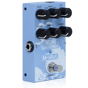 M-VAVE Mini Universe Pro Guitar Reverb Pedal - 9 Digital Effects (Room/Hall/Plate/Spring/Shimmer/Cloud/Bloom/Swell/Lo-Fi), True Bypass, Dual Power, Compact Metal Housing for Electric Guitar & Bass