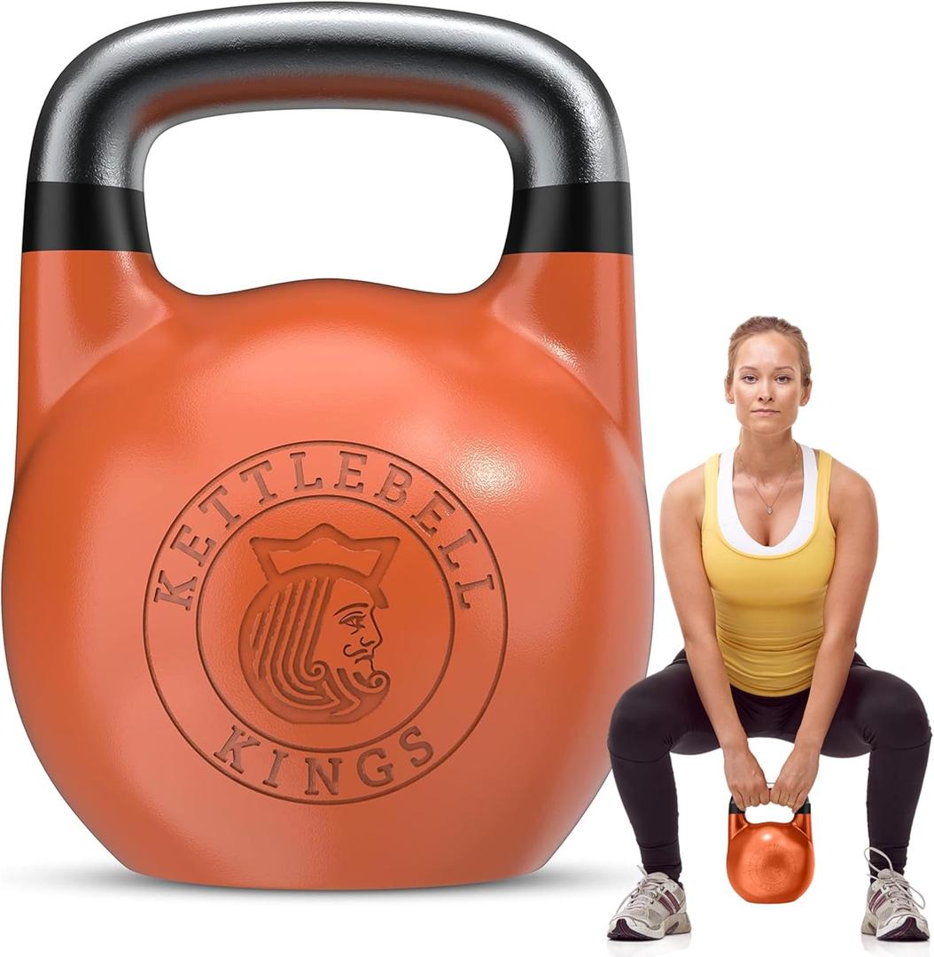 Kettlebell Kings Competition Kettlebells Weight (35mm handle) | Hand weights Workout Gym Equipment & Strength training sets for Women & Men for Home Gym | Suitable for High Repetition Workouts (66 LB (30 KG))