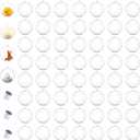Tealight Holders Globes Fillable Acrylic: Bulk Hanging Tea Light Ball Bulb 3.15'' Ornaments Fillable for Party Wedding Centerpiece Christmas Home Decorations DIY, 60 Pcs