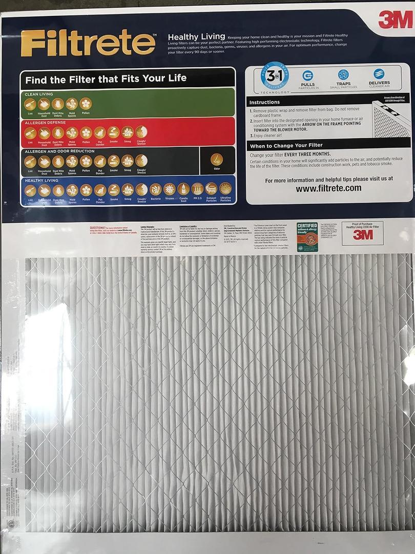 3M Filtrete Ultra Allergen 2200 Air Filter 20x25x1