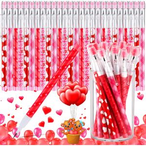 Tinlade Valentine's Day Plastic Pencils Valentines Stackable Novelty Heart Pencils Bulk for Rewards Supplies Goodie Bag Fillers(100 Pieces)