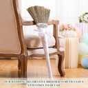 Yungyan Wedding Brooms for Jumping Ceremony DIY Bride Bridegroom 11.81 x 28.74 Inch Whisk Wedding Jumping Brooms with White Ribbons Artificial Pearl for African American Ceremony Crafts