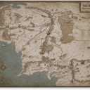 Vintage Map Middle Earth Map 1 Poster Decorative Painting Canvas Wall Art Living Room Posters Bedroom Painting 16x24inch(40x60cm) (Unframe-style)