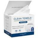 Clean Skin Club Clean Towels XL, 100% USDA Biobased Face Towel, Disposable Face Towelette, Eczema Association Accepted, Makeup Remover Dry Wipes, Ultra Soft, 1 Pack, 50 Ct