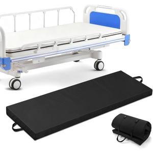 Bedside Fall Mats for Elderly 2.5 Inch Rollable High Density Foam Floor Mats 71.6 * 24 Inch Waterproof Non Slip Protection Mat for Elderly, Handicap, Senior