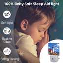 Beautiful White Lighthouse Night Light Plug into Wall, Ocean Seaside Lighthouse Dusk to Dawn Night Light Plug in,0.5w Energy Saving Sleep Friendly Nightlight for Kids Boys Girls Home Decor (Color2)