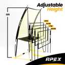 Apex Sports Volleyball Training Net Equipment System - Sturdy, Adjustable, and Portable | Improve Accuracy, Technique, and Skills | Ideal for Indoor/Outdoor Use | Easy Assembly & Storage |