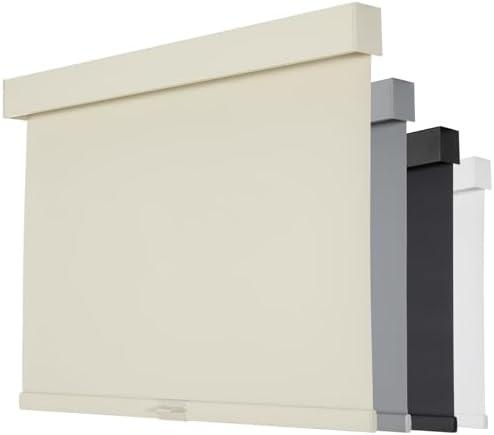 Persilux Cordless Blackout Shades with Valance, Thermal Insulated Fabric Window Blinds for Windows, UV Protection Shades for Home and Bedroom (Beige,35.5"Wx72"H)