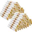 100 Pack Pre Rolled Gold Plastic Silverware Set, Disposable Wrapped Cutlery Set with 100 Napkins, 100 Knives, 100 Forks and 100 Spoons for Party, Birthday