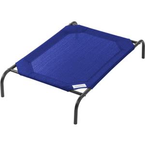 Coolaroo Original Elevated Dog Bed - Breathable Off-The-Ground Pet Bed with Cooling Fabric, Joint Relief & Moisture-Resistant Fabric, 100% Recyclable, Easy Clean, Aquatic Blue, Medium