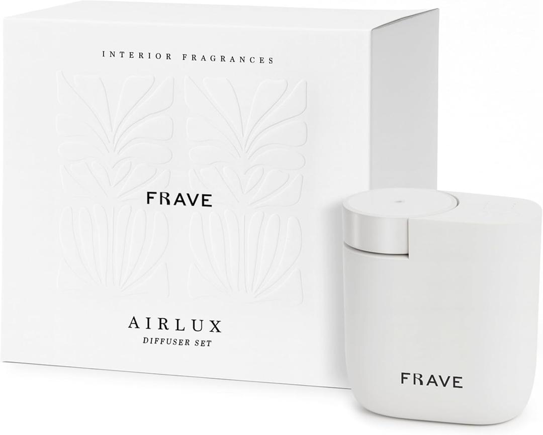 Air Lux Diffuser, Plug-in Waterless Diffuser for Essential Oil, Smart Bluetooth App Control, Covers Up to 500 sqft 60ml Capacity, Home Office Hotel Scent Diffuser, Cold Air Technology, White