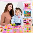 Exorany Busy Board Montessori Toys for Toddler Girl Birthday Gifts, Busy Book Sensory Learning Toys for Toddlers, Toddler Girl Airplane Car Travel Toy Educational Activities