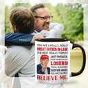 2 x Father In Law Coffee Mug 11Oz, In Law Gifts for Fathers Day, Birthday & Christmas