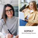 3 Pack Bifocal Reading Glasses for Women Men, PC Rectangle Bi-focal Readers with Spring Hinge Far & Near Vision, +2.50