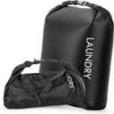 Travel Laundry Bag, Vacuum Compression Dirty Clothes Travel Bag Waterproof Wet Dry Bags Large Capacity Space Saver Bags Reusable Camp Clothes Organizer for Sports College Dorm Laundromat (1 Pcs )Black