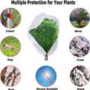 6-Pack Plant Cover Freeze Protection 31.5" x47.3'' White Tree Cover Bags with Zipper Drawstring Winter Outdoor Plant Jacket Reusable Cloth Blanket for Shrub Potted Fruit Plant (31.5" x47.3''(6PCS))