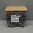 Plastic Storage Baskets With Bamboo Lid - Plastic Storage Containers Stackable Storage bins: Storage Baskets for Organizing Shelves Drawers Desktop Closet Playroom Classroom Office, 6 Pack, Gray