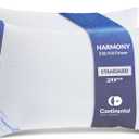 Continental Bedding | Harmony White Down Pillow | 550 Fill Power | 400 Thread Count Cotton Cover | Made in USA | Standard, Medium | 2 Pack