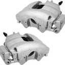 Brake Caliper Front Driver and Passenger Side Caliper with Bracket Caliper for 19-B2590A 19-B2591A Compatible with 2003-2007 Volvo XC70;2001-2007 Volvo V70;2001-2007 Volvo S60, set of 2