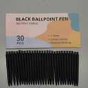 Aozora Pens Bulk 30 Pack Black Click Pens No Bleed Wholesale Retractable Ballpoint Pens Medium Point,Smooth Ink Pens for Journaling School Office Supplies 1.0MM Black Ink
