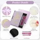 Team Employee Appreciation Gift Set A6 Leather Journal Notebook Pen with Present Box Thank You Gift for Valentine Office Coworker Staff Teacher Nurse Volunteer Women Men(Purple,Thank You)