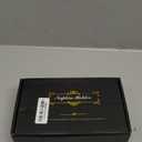 Wican Guest Towel Holder Tray for Bathroom, Oak and Iron Napkins Holder for Powder Room Dinning Table Wooden Basket for Disposable Paper Hand Towels Gold and Black