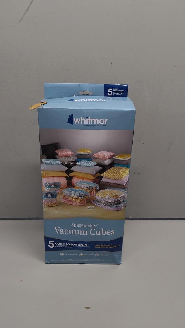 Whitmor 5 Cube Combo Spacemaker Clear Nylon Vacuum Cubes/Bags
