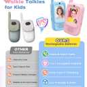 Video Walkie Talkies for Kids, Rechargeable Walkie Talkies Toys 2 Pack with HD Camera & 4 Voice Changer, Birthday Gifts for Age 3-12 Boys Girls, 2 Way Radio Long Range for Family Games Camping Hiking