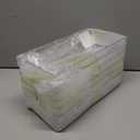 6Pcs Clear Plastic Drawer Organizers Tray 12" x 6.2" Storage Bins with 25Pcs Non-Slip Pads for Makeup, Jewelries, Kitchen Utensils, Bathroom and Office