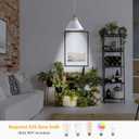 Modern Plug in Pendant Light,Haning Light with 16.4ft Cord, On/Off Switch,Hanging Light with Plug in,Solid Wood,Matte White