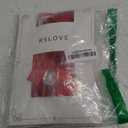 RSLOVE Women's Sexy Christmas Fishnet Thigh High Stockings and Santa Fingerless Gloves with Bell Xmas Costume Red Accessories